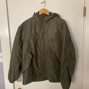 Dark green H&M jacket, waterproof and barely worn